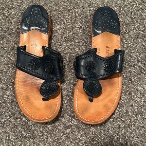 Navy Blue Jack Rogers Leather Sandals. Size 7.